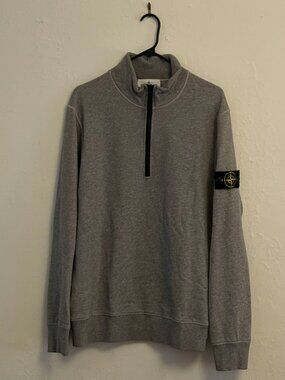 Stone Island Logo-Patch Half-Zip Sweatshirt